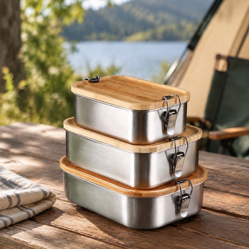 Food Storage Meals - Caixa Bento Estilo Japonês com Tampa