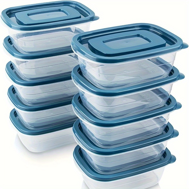 Food Storage Meals - Conjunto de 6 Recipientes Transparentes Empilháveis