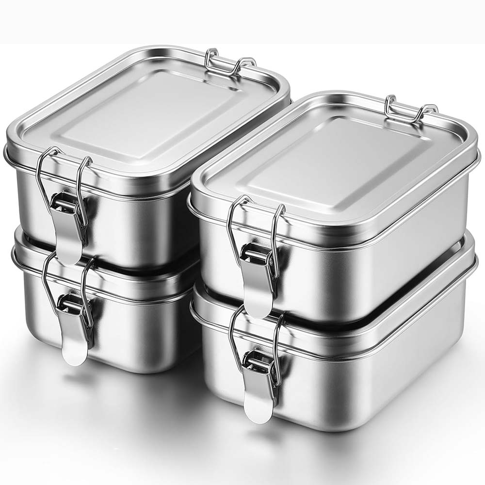 4 pçs de aço inoxidável bento  - Food Storage Meals avaliação e preço