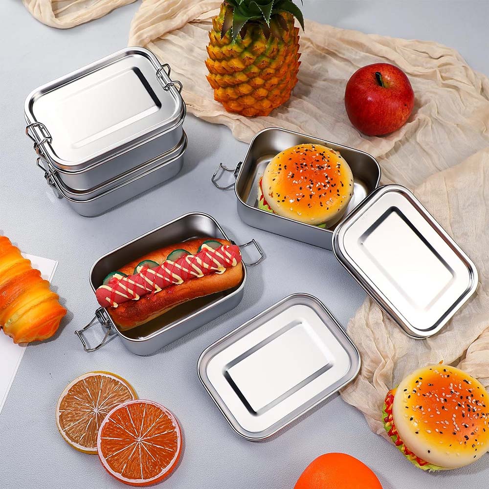 4 pçs de aço inoxidável bento  - Food Storage Meals avaliação e preço