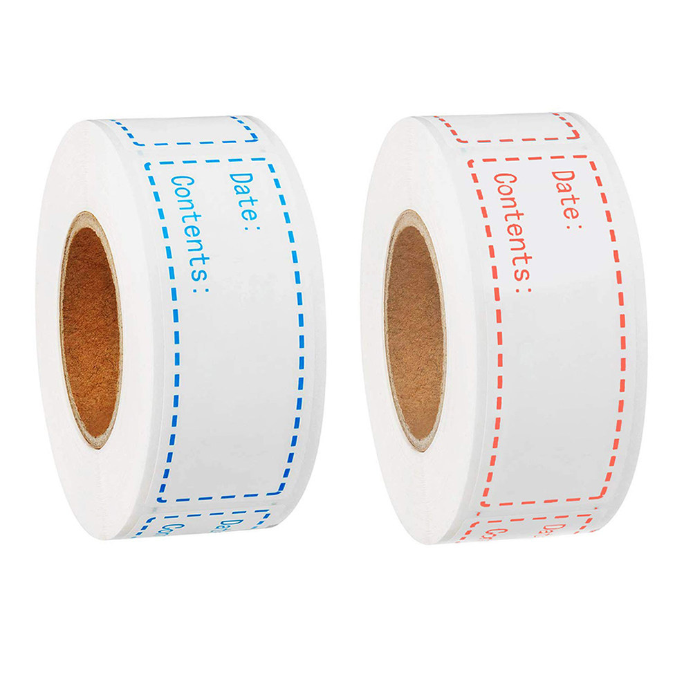 2 rolos de etiquetas retangula - Food Storage Labels avaliação e preço