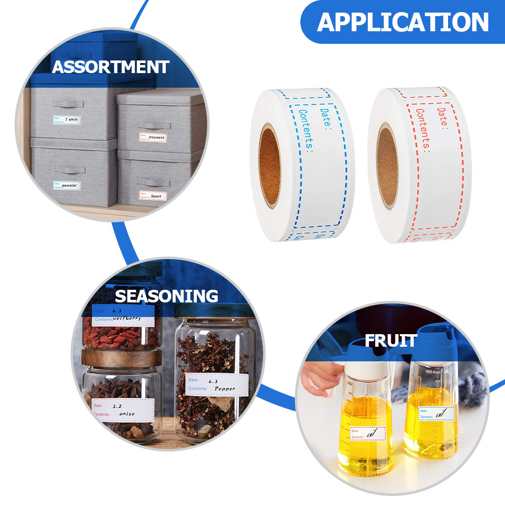 2 rolos de etiquetas retangula - Food Storage Labels avaliação e preço