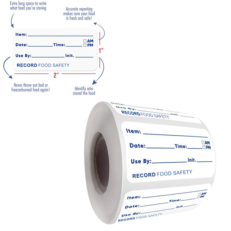Novo # 500 unidades/rolo, auto - Food Storage Labels avaliação e preço