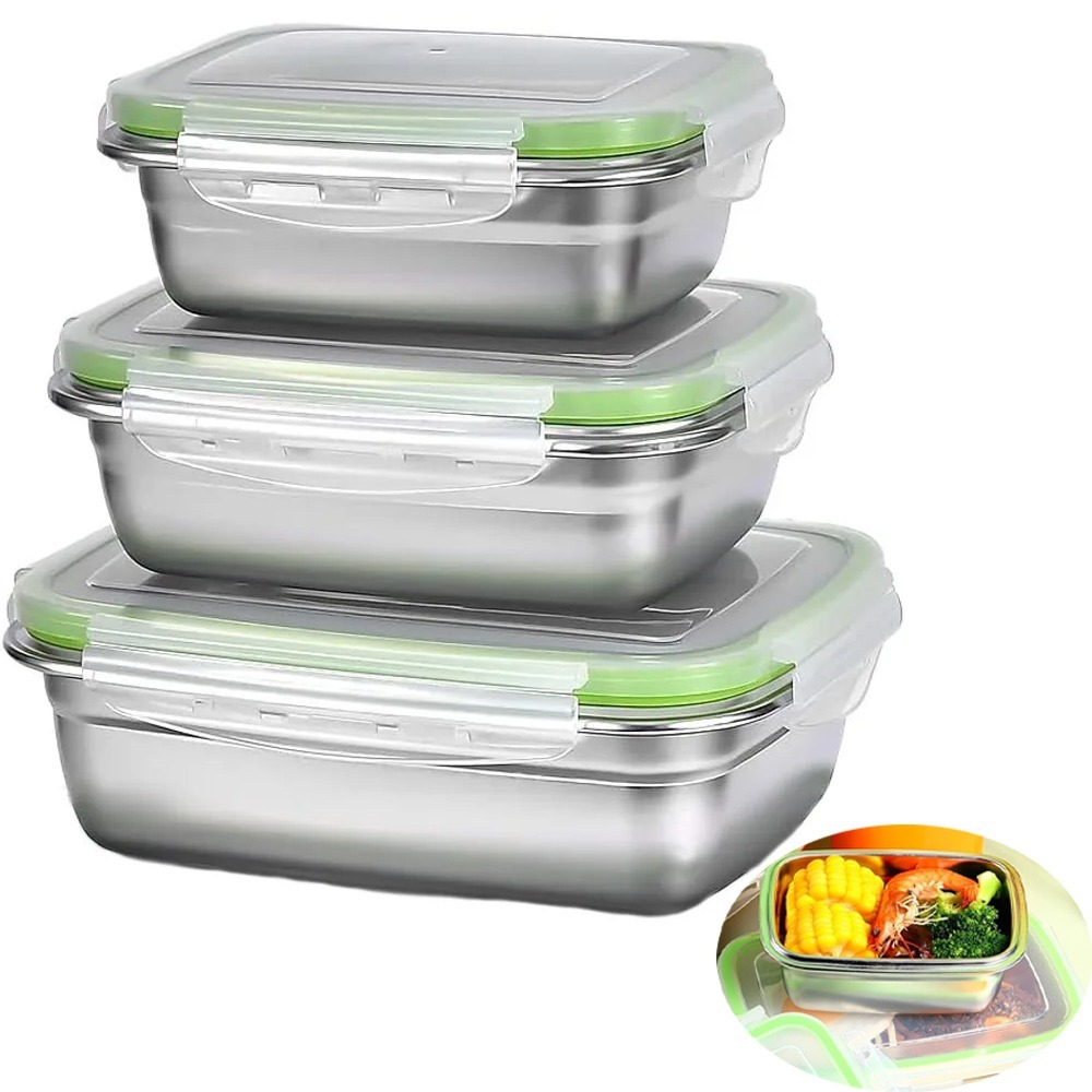1/3 peça conjunto de recipient - Food Storage Oven Safe avaliação e preço
