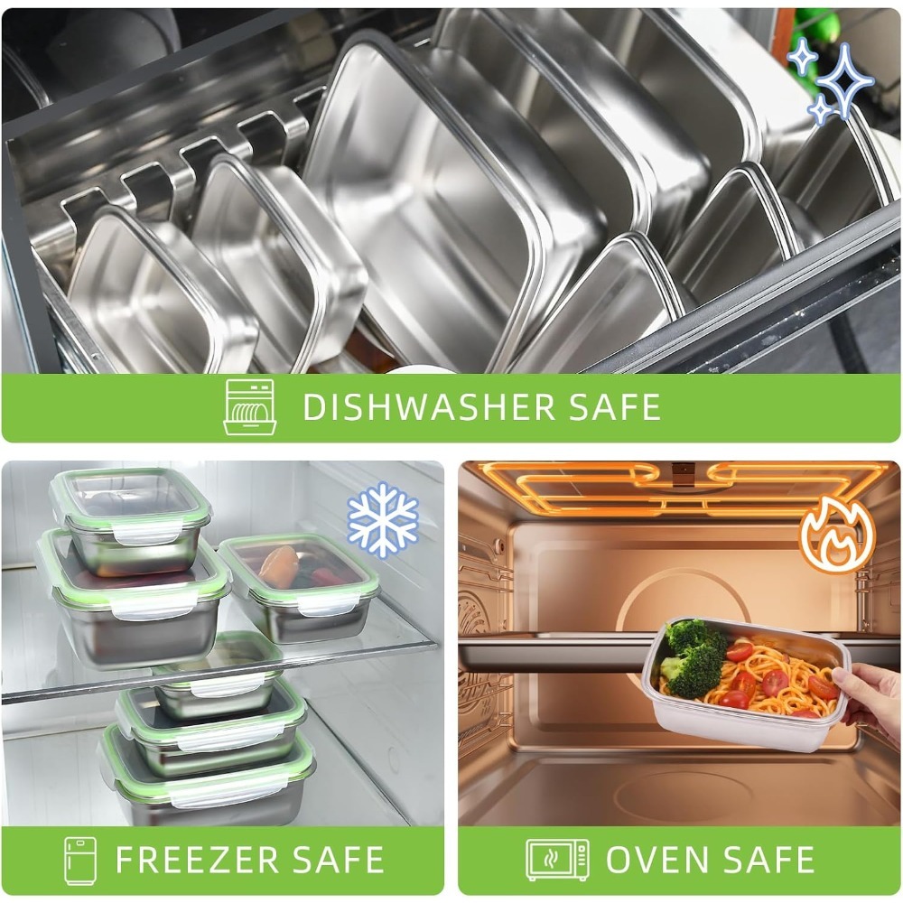 1/3 peça conjunto de recipient - Food Storage Oven Safe avaliação e preço